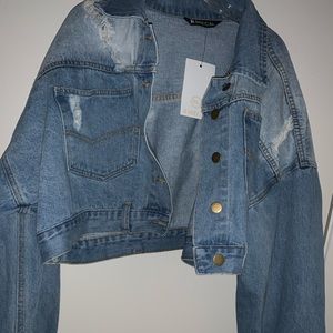 Cropped jean jacket